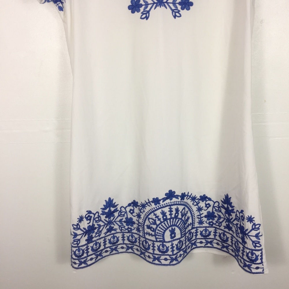 Alythea White Embroidery Sheath Mini Dress B6 - Picture 5 of 8